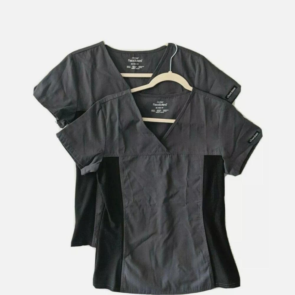 Cherokee Flexibles LOT OF 2 Scrub Tops XS